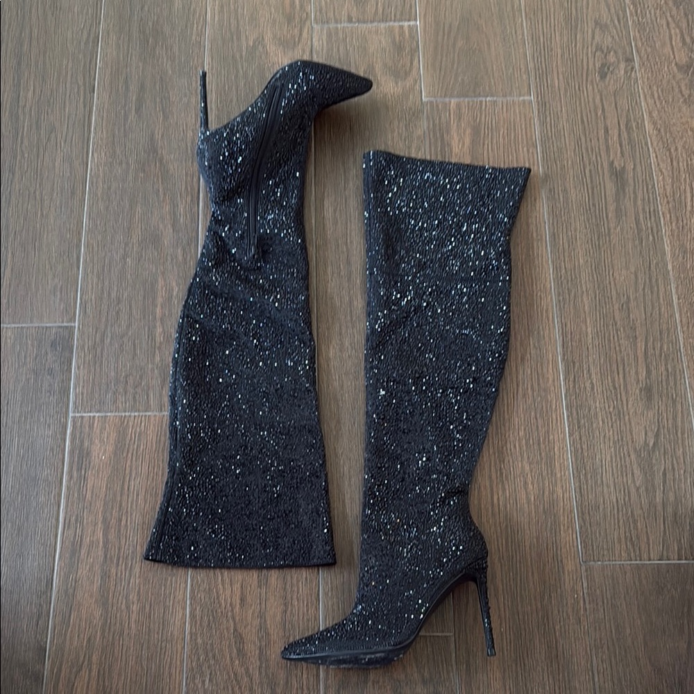 Steve Madden Elegant Black Over-the-Knee Boots